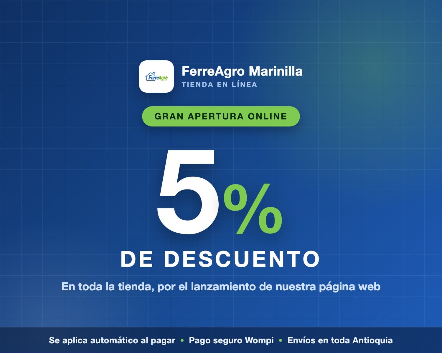 5% de descuento en toda la tienda
