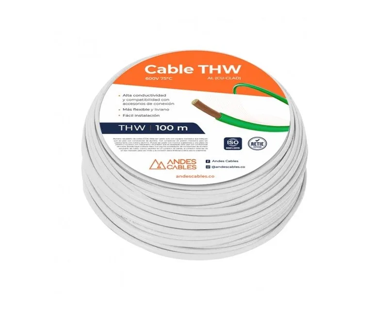 ROLLO CABLE DUPLEX SPS 2X10 BLANCO 100MTS ANDES CABLES 0046181