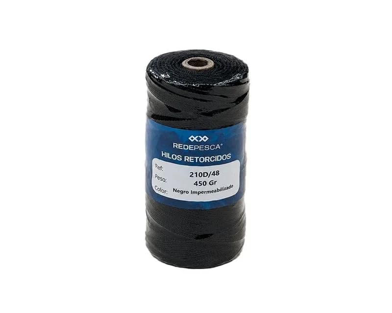 HILO RETOCIDO NEGRO IMPERMEABILIZADO 210D/48 450GR