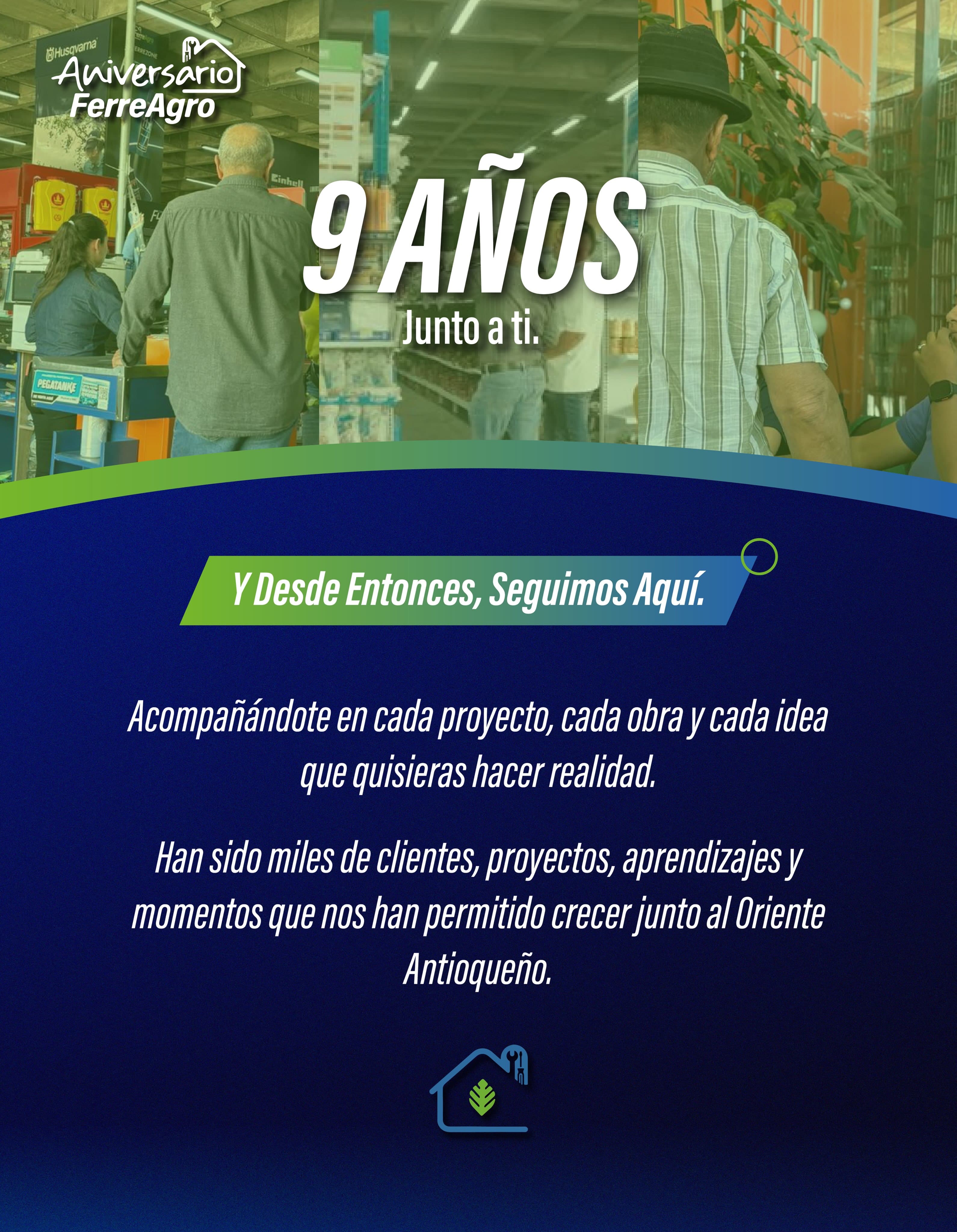9 años creciendo, aprendiendo y construyendo junto al Oriente Antioqueño. 🧡